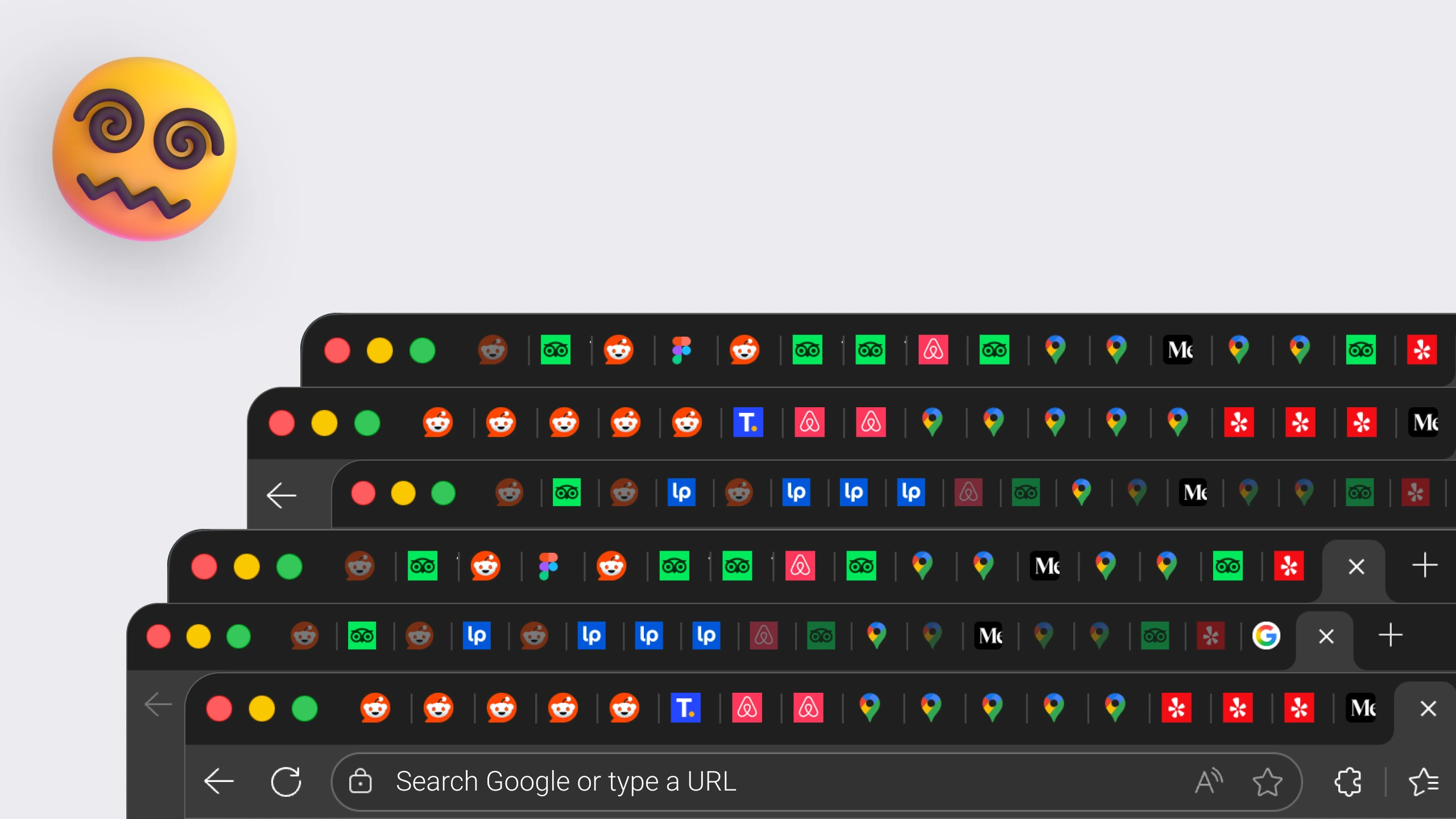Browser tabs overload problem when collecting travel research