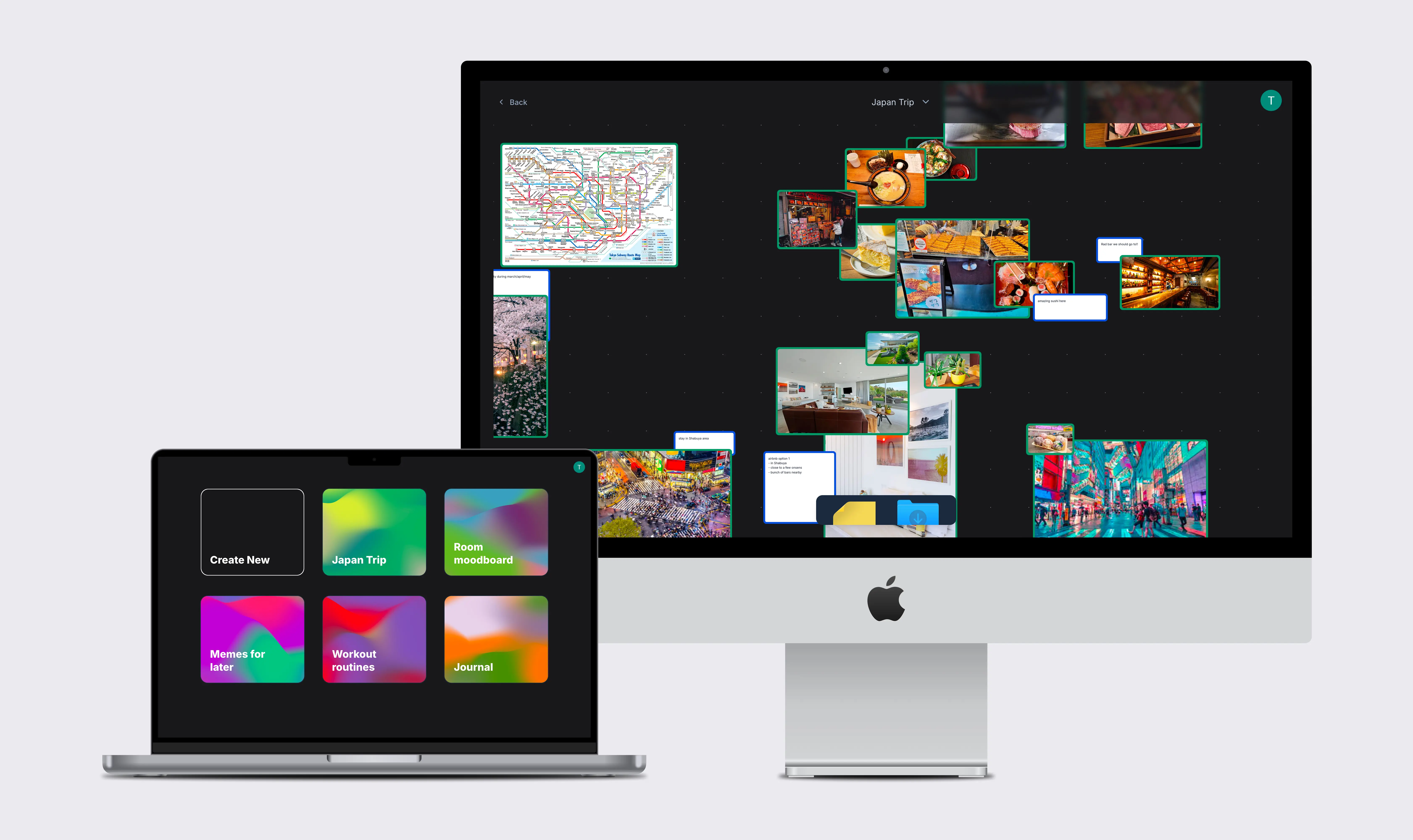 Arkives whiteboard clipping app interface built with Next.js